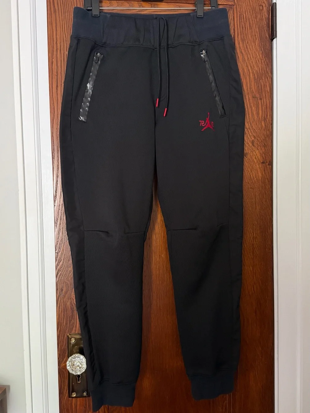 Nike Men's Jordan 11 72-10 Fleece Pant Black Red 777496-010 Size XL Therma-Fit